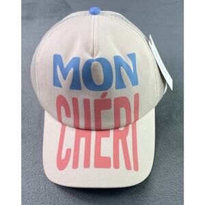 Anthropologie Coney Island Picnic Hat “Monchéri” Brand New Cream Color Snap Hat
